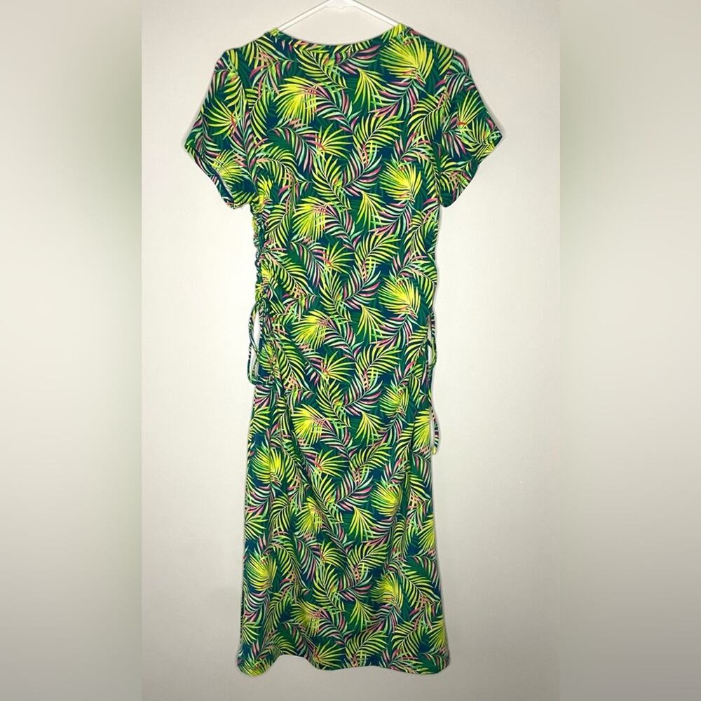 Land’s End Tropical Short Sleeve Ruched Maxi Dress Size XS - Picture 6 of 6